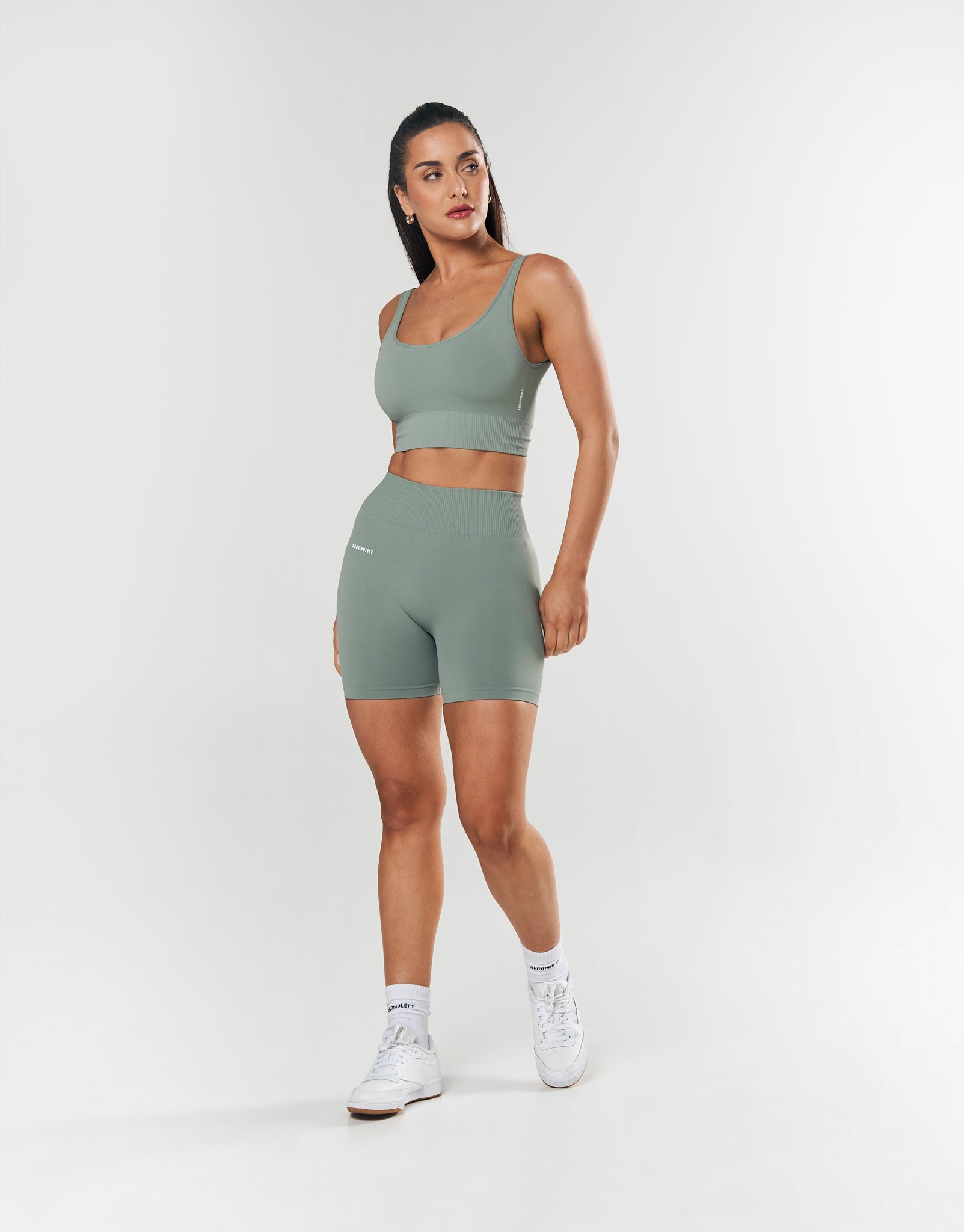 SL Seamless Low back Crop - Blue