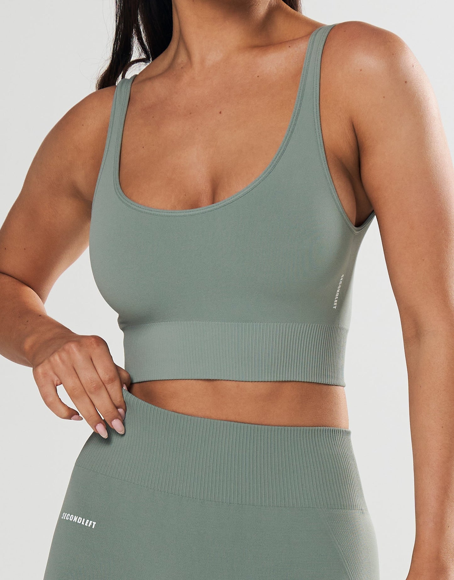 SL Seamless Low back Crop - Blue