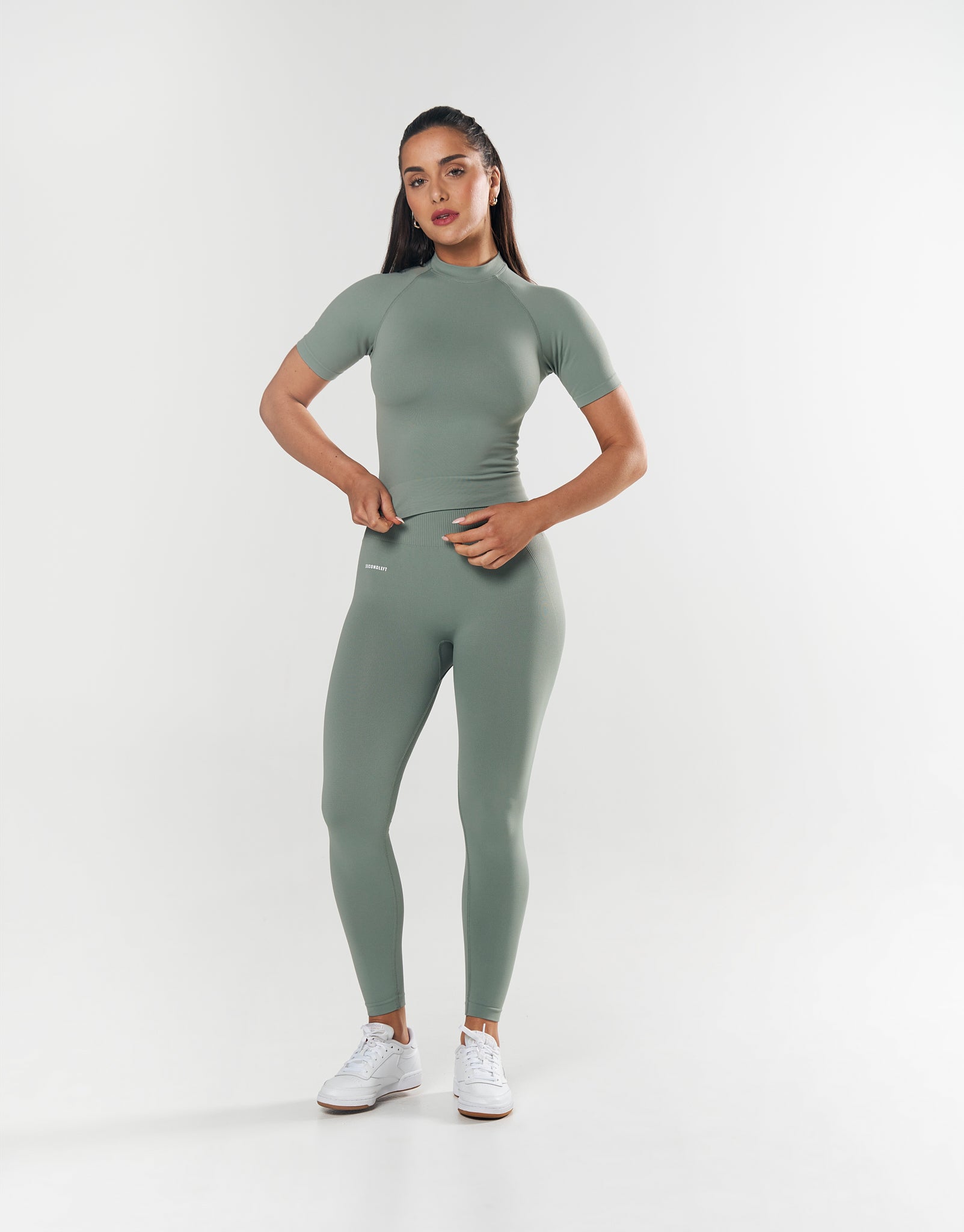 SL Seamless High Neck Tee - Blue