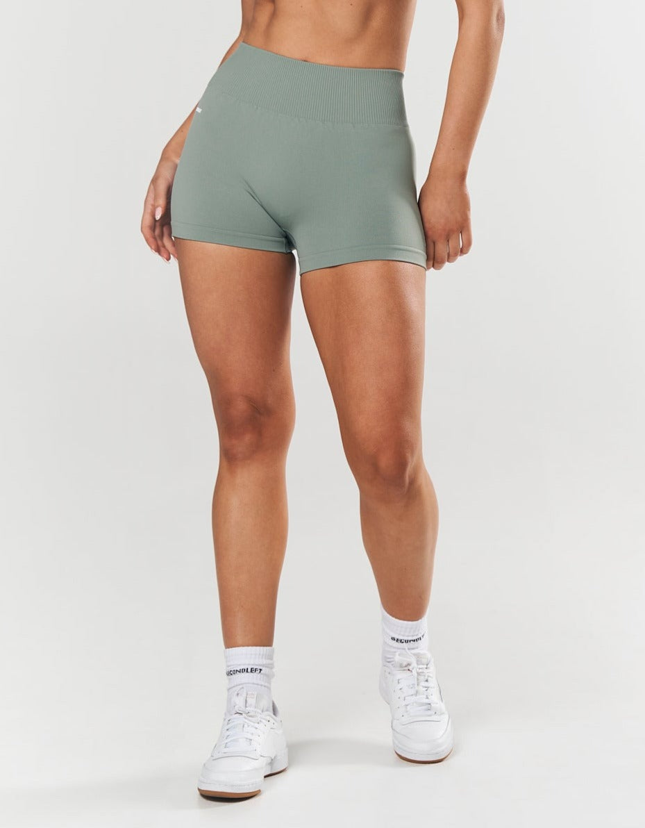 Seamless Mini Biker Shorts Blue - Main Image