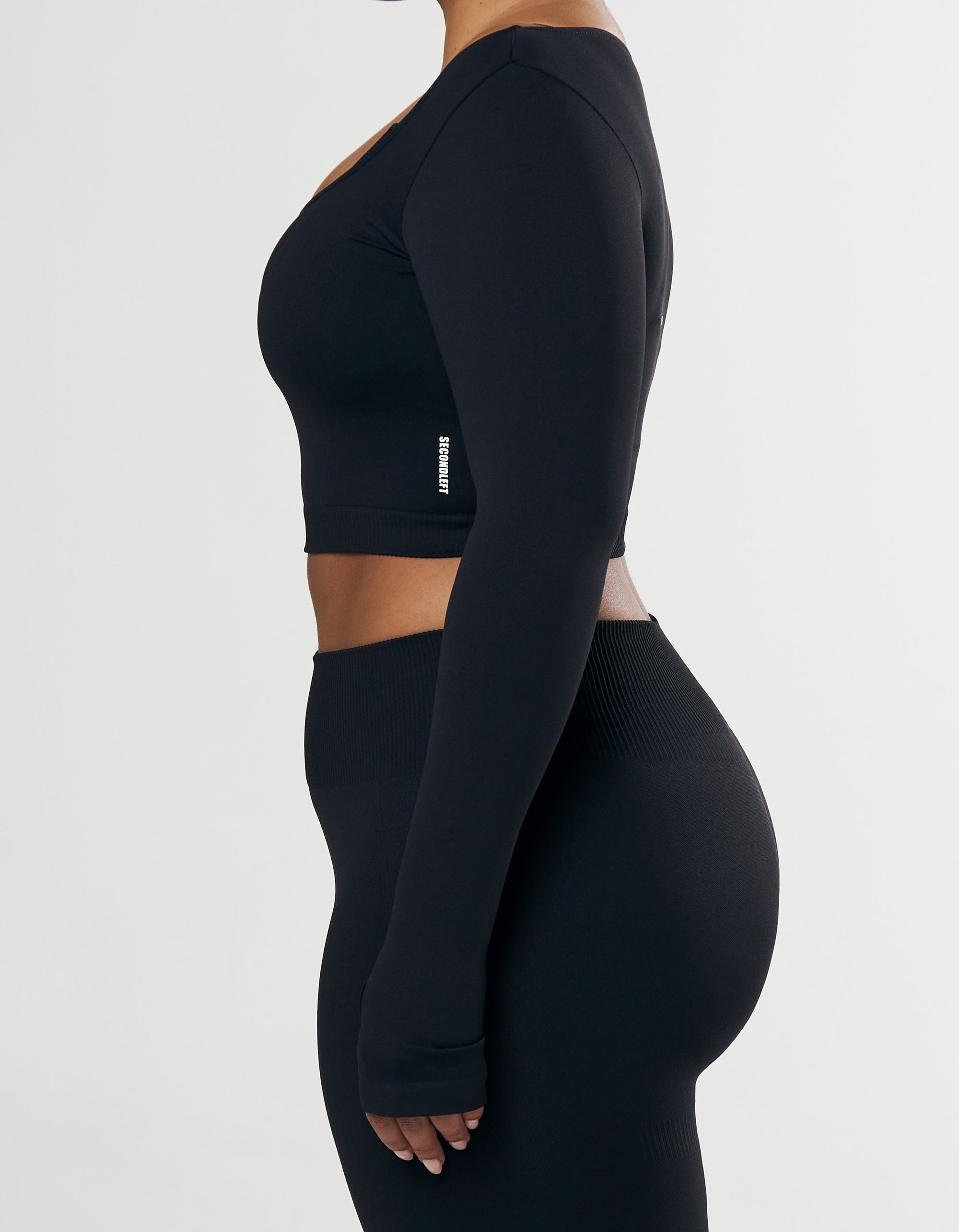 SL Seamless Scoop Long Sleeve - Black