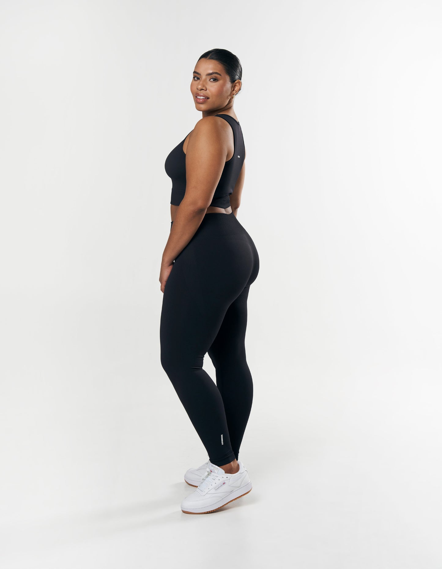 Seamless Cropped Singlet - Black